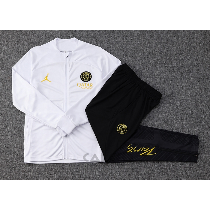 Tuta da Track di Giacca Paris Saint-Germain Jordan 2023-2024 Bianco
